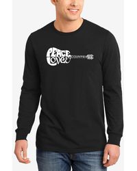 LA Pop Art - Peace Love Country Word Art Long Sleeve T-shirt - Lyst