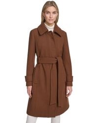 Andrew Marc - Lawley Wool Blend Belted Trench Coat - Lyst