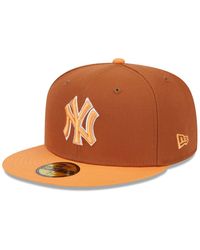 KTZ - Brown/orange New York Yankees Spring Color Basic Two-tone 59fifty Fitted Hat - Lyst