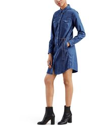 levi's women's denim shirt dress