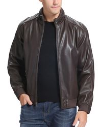 BGSD - Men City Leather Bomber Jacket - Lyst