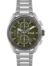 BOSS - Volane Chronograph -tone Stainless Steel Bracelet Watch 44mm - Lyst