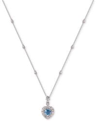 Macy's - Heart-shaped Gemstone & White Sapphire (1-1/2 Ct. T.w. - Lyst