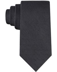 Calvin Klein - Textured Solid Silk & Linen Blend Tie - Lyst