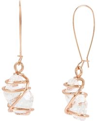 Robert Lee Morris - Faux Stone Caged Dangle Earrings - Lyst