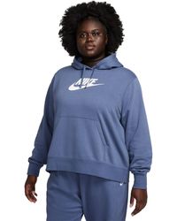 Nike - Plus Size Active Sportswear Club Hooded Fleece Sweatshirt - Lyst