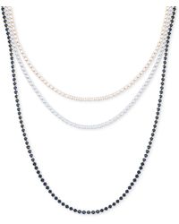 Guess - Rhinestone Layered Tennis Necklace - Lyst