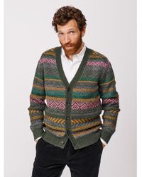 aubi - Fair Isle Wool Cardigan - Lyst