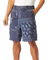 Boulder Creek - Big & Tall By Kingsize Renegade 9" Full Elastic Waist Cargo Shorts - Lyst