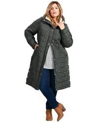Avenue - Plus Size Quinn Longline Puffer Jacket - Lyst