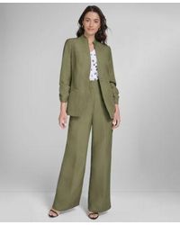 Calvin Klein - 3 4 Sleeve Blazer Flutter Sleeve Blouse Wide Leg Pants - Lyst