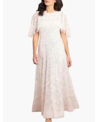 Needle & Thread - Freya Cape Ankle Gown Sequin-embellished Dress - Lyst