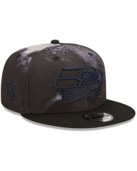 KTZ Seattle Seahawks Black Metallic Gold 9fifty Snapback Cap for Men