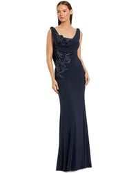 Mac Duggal - Sleeveless Jersey Cowl Neck Gown With Beading - Lyst