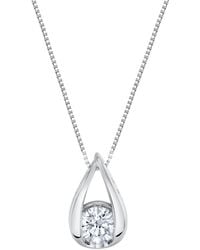 Macy's - Sirena Lab Grown Diamond Pear Shape Pendant Necklace (1-1/2 Ct. T.w. - Lyst