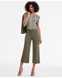 Anne Klein - High-rise Pull-on Cropped Pants - Lyst