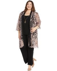 R & M Richards - Plus Size Embroidered Duster Jacket - Lyst