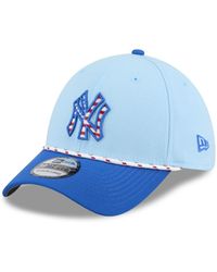 KTZ - Light Blue/blue New York Yankees 2025 Fourth Of July 39thirty Flex Hat - Lyst