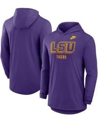 Nike - Lsu Tigers Legacy Tri-blend Dri-fit Long Sleeve Hoodie T-shirt - Lyst