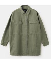 Mango - Oversized Denim Parka - Lyst