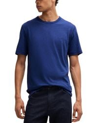 BOSS - Boss By Slub-cotton Logo Detail T-shirt - Lyst