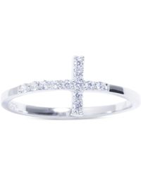 Giani Bernini - Cubic Zirconia East-west Cross Ring In Sterling Silver, Created For Macy's - Lyst