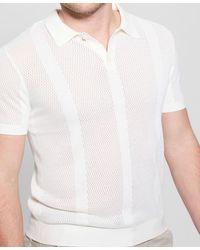 Guess - Elijah Short Sleeve Mesh Stripe Polo Shirt - Lyst