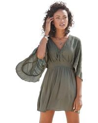 Lascana - Flowy Lace Cover Up Beach Dress - Lyst