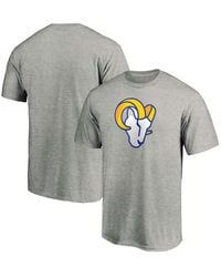 Fanatics - Heathered Gray Los Angeles Rams Primary Logo T-shirt - Lyst