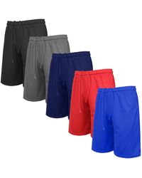 Galaxy By Harvic - 5-pack Lightweight Breathable Moisture Wicking Mesh Shorts - Lyst