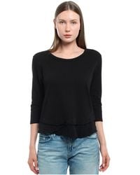 Wilt - Clothing 3/4 Sleeve Mock Layer Tee - Lyst