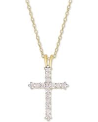 Macy's - Diamond Cross Pendant Necklace (1/2 Ct. T.w. - Lyst