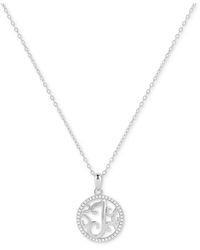 Giani Bernini - Cubic Zirconia Filigree Initial I Monogram 18" Pendant Necklace - Lyst