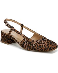 Naturalizer - Harper Block Heel Square Toe Slingback Pumps - Lyst