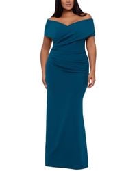 Betsy & Adam - Plus Size Sweetheart Off-the-shoulder Gown - Lyst