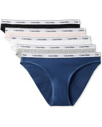 Calvin Klein - 5-pack. Modern Logo Low-rise Bikini Underwear Qd5208 - Lyst