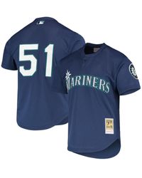 Mitchell & Ness - Ichiro Suzuki Seattle Mariners Cooperstown Collection Mesh Batting Practice Jersey - Lyst