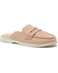 Lands' End - Comfort Slip On Suede Penny Loafer Mules - Lyst