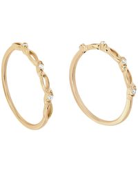 Macy's - 2-piece Cubic Zirconia Marquise Stackable Ring Set (0.12 Ct. T.w. - Lyst