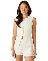 Steve Madden - Wesley Short-sleeve Button Front Top - Lyst