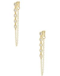 Ettika - Crystal Chain Dangle Earrings - Lyst