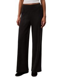 Calvin Klein - Pull-on Waffle-knit Relaxed-fit Straight-leg Pants - Lyst
