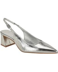 Guess - Sinya Leather Block Heel Slingback Pumps - Lyst