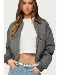 Edikted - Dolan Ruched Oversized Bomber Jacket - Lyst