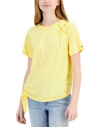 Tommy Hilfiger - Side-tie Short-sleeve Top - Lyst