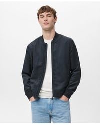 Mango - Suede-effect Bomber Jacket - Lyst