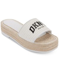 DKNY - 's Fiona Arch Logo Espadrille Platform Sandals - Lyst