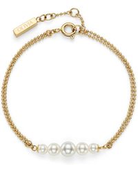 Olivia Burton - Cultivated Pearls And Beads Tone Bracelet - Lyst