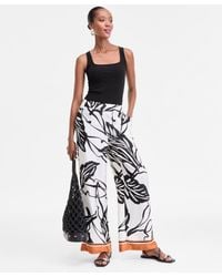 INC International Concepts - Petite Printed High Rise Wide-leg Pants - Lyst