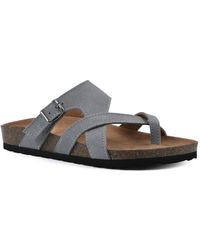 White Mountain - Graph Footbed Sandals - Lyst